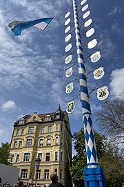 Maibaum Wiener Platz 2023 (©Foto:Martin Schmitz)